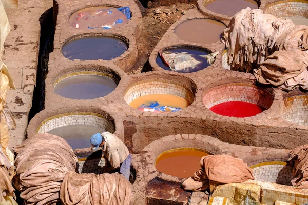 Chouara Tannery Fez Morocco Africa — Stock Photo, Image