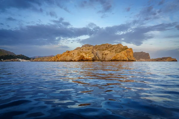 stock image Cala Sant Vicenc and the tip of Ses Coves Blanques, Tramuntana coast, Pollensa, Majorca, Balearic Islands, Spain