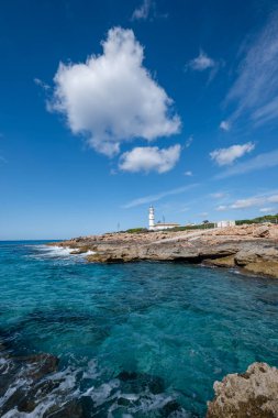 Cape Salines Deniz Feneri, Santanyi, Mallorca, İspanya