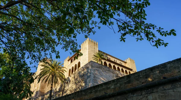 Almudaina Palace Cathedral Palma Majorca Balearic Islands Spain — Stock Photo, Image