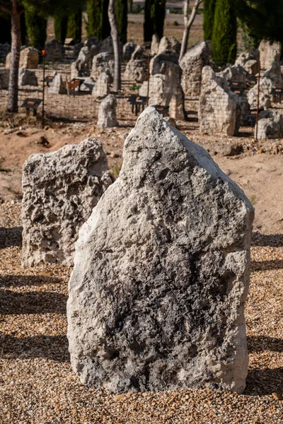 Vacceos Funeral Stele Necropolis Las Ruedas Ancient Vaccea City Pintia — Stock Photo, Image