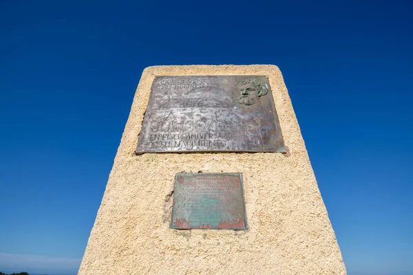 Jules Verne Monument Mola Lighthouse Formentera Pitiusas Eilanden Balearen Spanje — Stockfoto
