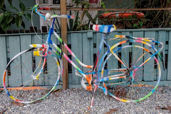 Bicicleta Colorida Formentera Ilhas Pitiusas Comunidade Baleares Espanha — Fotografia de Stock
