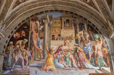 Borgo yangınından bir fresk.,