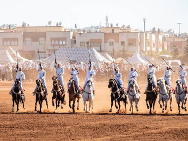 Fantasia, Tbourida, Fez, Marruecos, Afrika