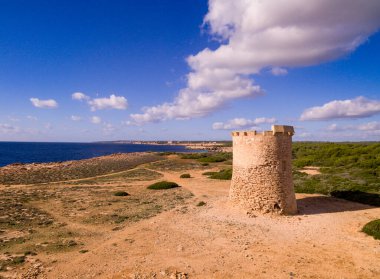 Watchtower of S Estalella, year 1577, S'Estalella,Llucmajor, Mallorca,, balearic islands, spain, europe clipart
