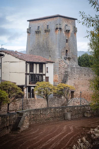 Wieża Fernan Gonzalez Covarrubias Prowincja Burgos Hiszpania — Zdjęcie stockowe