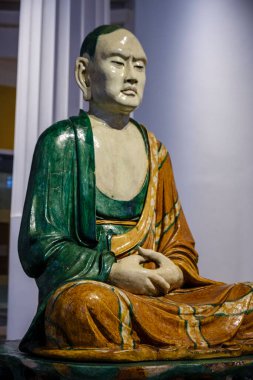 Yixian Seramik Luohan, Jin Dynasti, 1115-1234, İngiliz Müzesi, Londra, İngiltere, İngiltere