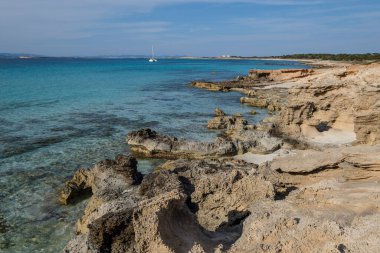 Es Cavall den Borras plajları, Formentera, Pitiusas Adaları, Balear Community, İspanya