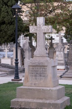 Palma mezarlığı, 1895 'te Sant Ferran de Palma barut fıçısı patlamasında ölenlerin anıtı, Mallorca, Balearic Adaları, İspanya