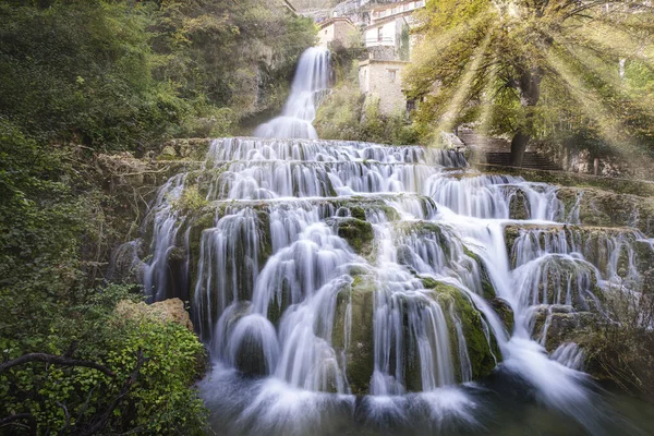 Wasserfall Orbaneja Orbaneja Del Castillo Burgos Spanien — Stockfoto