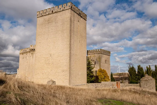 Замок Ампудия Век Готическая Архитектура Провинция Паленсия Испания — стоковое фото