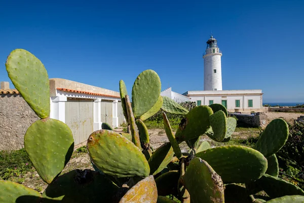 Mola Világítótorony Formentera Pitiusas Szigetek Baleár Szigetek Spanyolország — Stock Fotó