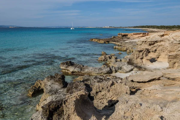 Cavall Den Borras Plajları Formentera Pitiusas Adaları Balear Community Spanya — Stok fotoğraf