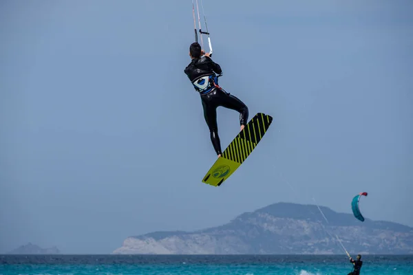 Kitesurfen Strand Von Illete Formentera Pitiusas Inseln Balearen Spanien — Stockfoto