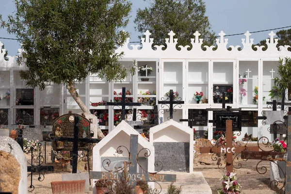 Sant Francesc Xavier Cemetery Formentera Pitiusas Islands Balearic Community Spain — Stock Photo, Image