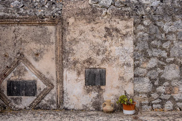 Лапидарная Стела Стене Кладбище Монтуири Озил Балеарские Острова Испания — стоковое фото