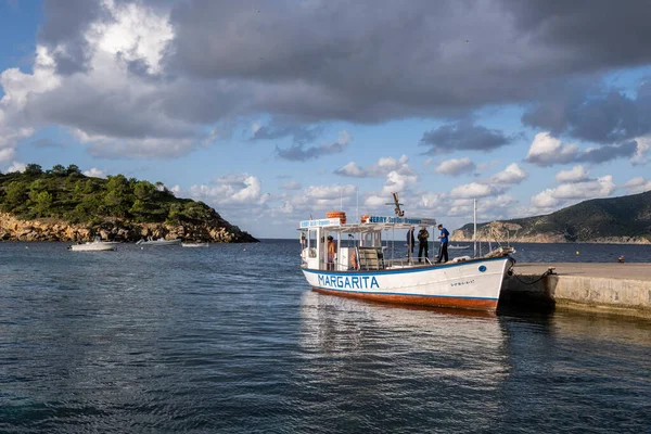 stock image Margarita boat, Sant Elm, sa Dragonera natural park, Mallorca, Balearic Islands, Spain