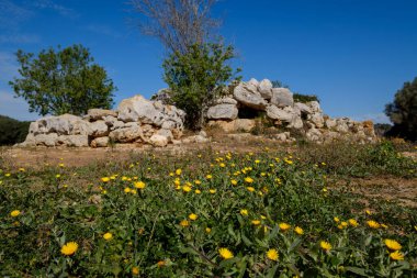 Talayotic Village Els Antigors, ses Salines, Talaia Joana, Mallorca, Balear Adaları, İspanya