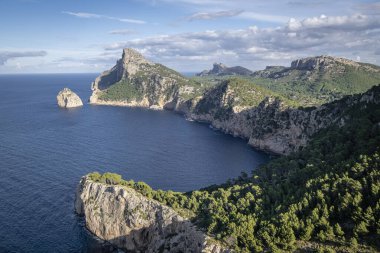 Colomer bakış açısı, Mirador de sa Creueta, Formentor, Mallorca, Balear Adaları, İspanya