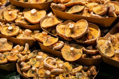 Eclatasangs, setas mallorquinas, Mercat de l Olivar, Palma, Mallorca, Balearic Adaları, İspanya