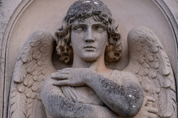 Engel Mit Trompete Bildhauer Serra Riera Friedhof Von Llucmajor Mallorca — Stockfoto