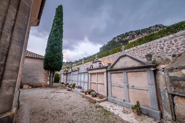 stock image funerary niches, Valldemossa cemetery, Mallorca, Balearic Islands, Spain