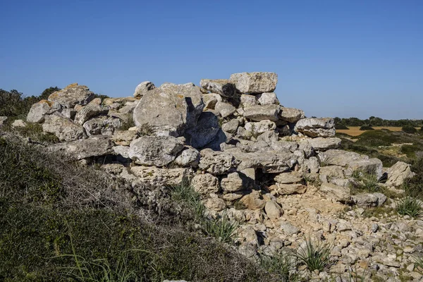 Punta Des Baus Überreste Der Talayotischen Siedlung Santanyi Mallorca Balearen — Stockfoto