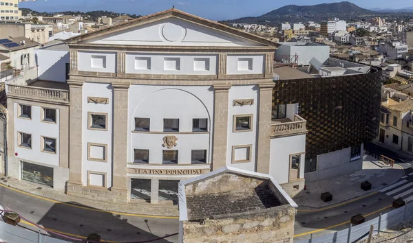 Teatre Principal Inca Luftaufnahme Der Hauptfassade Mallorca Balearen Spanien — Stockfoto