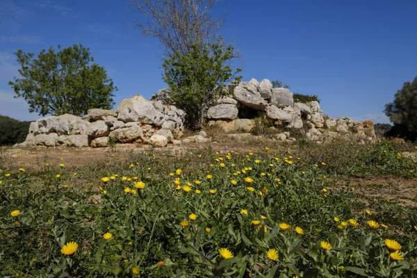 stock image Talayotic village Els Antigors, Ses Salines, Talaia Joana, Mallorca, Balearic Islands, Spain