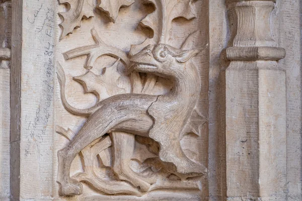 Relevo Dragon Claustro Del Monasterio San Juan Los Reyes Toledo — Foto de Stock