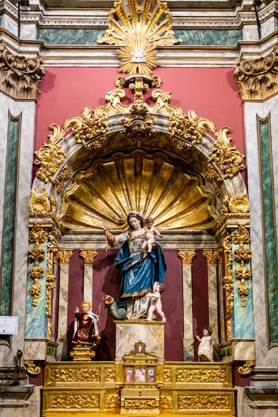 Virgen Del Socorro German Lopez Mejia Siglo Xviii Iglesia San — Zdjęcie stockowe