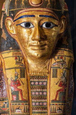 Nymaatre 'ın cenaze maskesi, katliam, Fayum, M.Ö. 2. yüzyıl, Gregorian Mısırlı Musei Vaticani, Vatikan Devleti, Roma, Lazio, İtalya