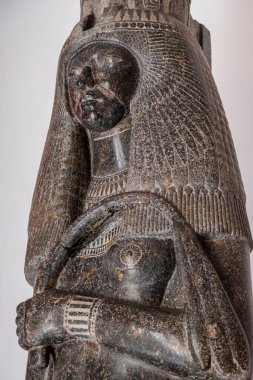 Kraliçe Tuya 'nın heykeli, granit, Roma' da bulundu, - Horti Sallustiani-, 19 hanedan, Ramses 2 'nin yükselişi, Gregorian Mısır Müzesi Musei Vaticani, Vatikan Devleti, Roma, Lazio, İtalya