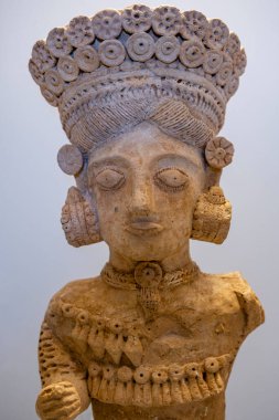 Kadın heykeli, İbiza 'dan, kil, dördüncü sent. MÖ, Madrid müzesi arkeolojik nacional, Kolezyum, Roma, Lazio, İtalya ,