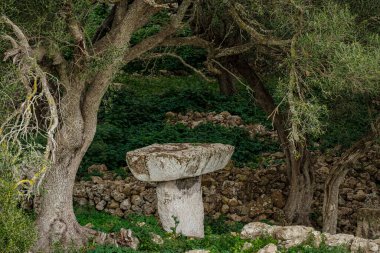 Torrellafuda, Taula türbesi, Talayotik kasaba, Ciutadella, Menorca, Balear Adaları, İspanya