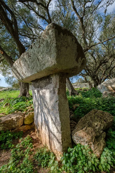 Torrellafuda Taula Shrine Enclosure Talayotic Town Ciutadella Menorca Balearic Islands — Foto de Stock
