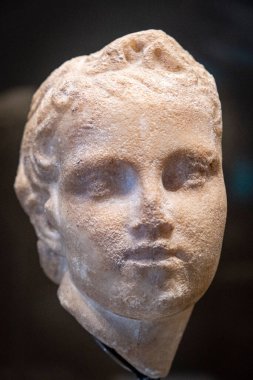 Heykeltraş yüz, Monographic Museum of Pollentia, Alcudia, Mallorca, Balear Adaları, İspanya