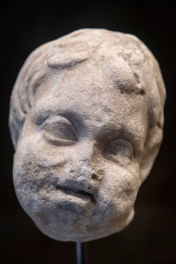 Heykeltraş yüz, Monographic Museum of Pollentia, Alcudia, Mallorca, Balear Adaları, İspanya