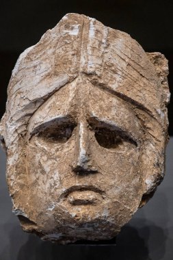 üzgün yüz, Monografik Polentia Müzesi, Alcudia, Mallorca, Balear Adaları, İspanya