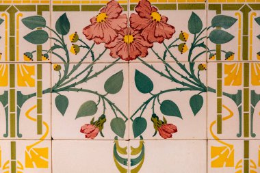 Fayans kaplaması, 1905, jöleli seramik, La Roqueta fabrikası, Mallorca, Balearic Adaları, İspanya
