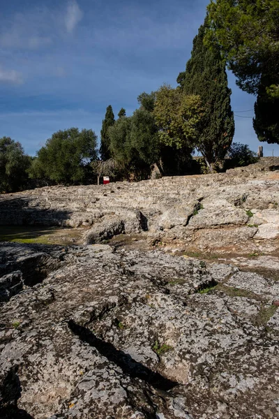 Anthropomorphic Tomb Roman Theater Pollentia Late 1St Century Roman City — Stock Photo, Image