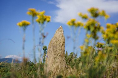 Menhir de Bassouse, sendero arqueologico de Eyne, pirinos catalanes, comarca de Capcir, Francia