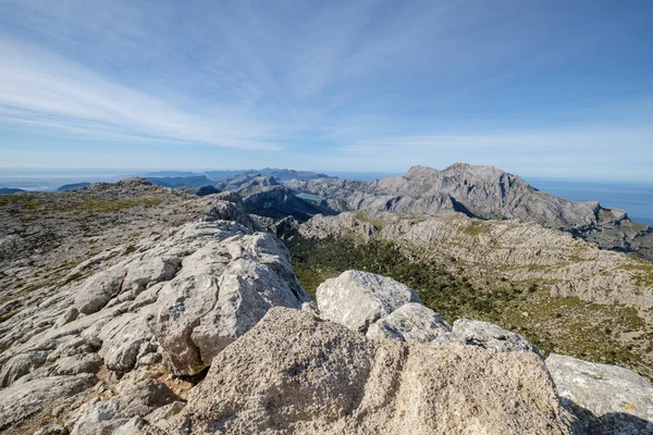Masanella Gipfel Sierra Tramontana 1364 Meter Gemeinde Escorca Mallorca Balearen — Stockfoto