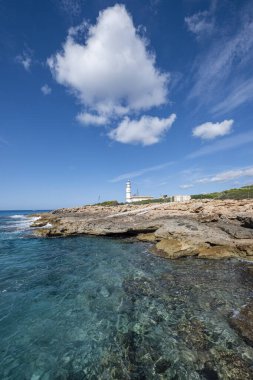 Cape Salines Deniz Feneri, Santanyi, Mallorca, İspanya