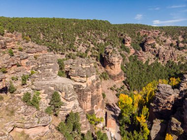Barranco de la Hoz, Alto Tajo doğal parkı, Guadalajara ili, İspanya