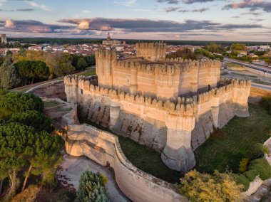 Coca Castle, XV Century, Gotik Mudejar, Coca, Segovia bölgesi, İspanya