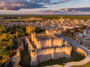 Coca Castle, XV Century, Gotik Mudejar, Coca, Segovia bölgesi, İspanya