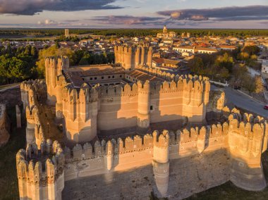 Coca Castle, XV Century, Gotik Mudejar, Coca, Segovia bölgesi, İspanya