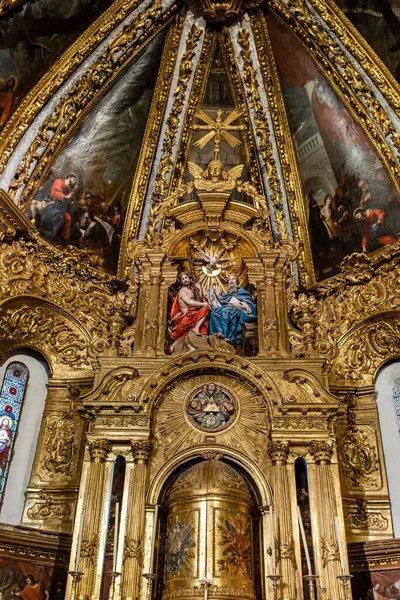 Ołtarz Świętej Trójcy Museo Caballada Kościół Świętej Trójcy Atienza Guadalajara — Zdjęcie stockowe